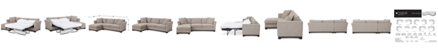 Furniture Elliot II 107" Fabric 2-Pc. Chaise Sleeper Sectional Sofa, Created for Macy's